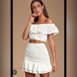 NEW WITH TAGS. Lulus two piece skirt set